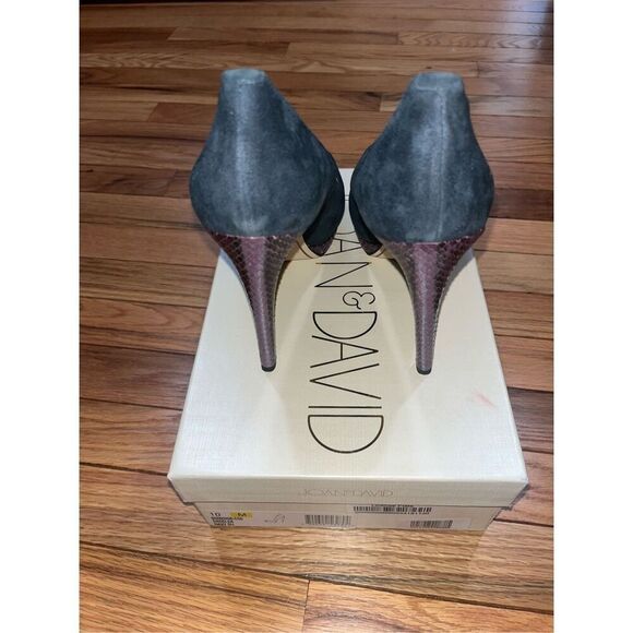 JOAN & DAVID Navy Dadelsa Patent Leather Stiletto Pump Shoes Heels Size 10 - Picture 3 of 10